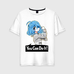 Женская футболка оверсайз You can do it!