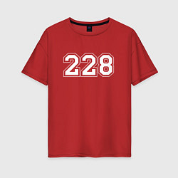 Футболка оверсайз женская 228 Rap, цвет: красный