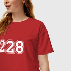 Футболка оверсайз женская 228 Rap, цвет: красный — фото 2