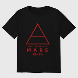 Женская футболка оверсайз 30 Seconds to Mars рок