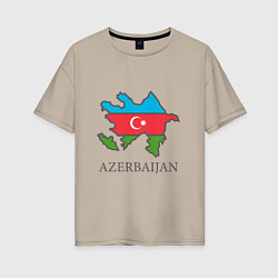 Женская футболка оверсайз Map Azerbaijan