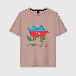 Женская футболка оверсайз Map Azerbaijan