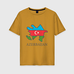 Женская футболка оверсайз Map Azerbaijan