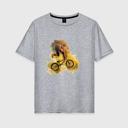 Женская футболка оверсайз BMX Акварель