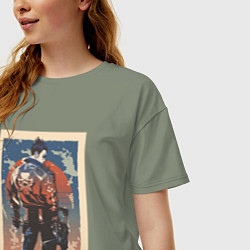 Футболка оверсайз женская Yoru art, цвет: авокадо — фото 2