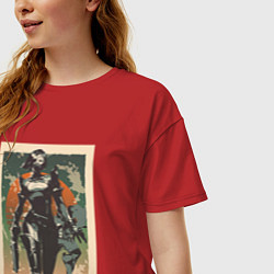 Футболка оверсайз женская Viper Valorant Art, цвет: красный — фото 2