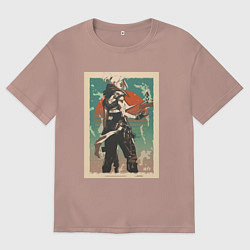 Женская футболка оверсайз Jett art