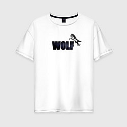 Женская футболка оверсайз Wolf brand