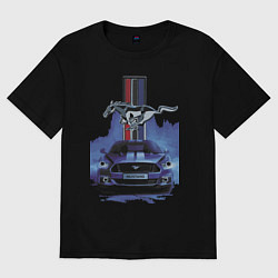 Футболка оверсайз женская Mustang - лучший среди равных!, цвет: черный