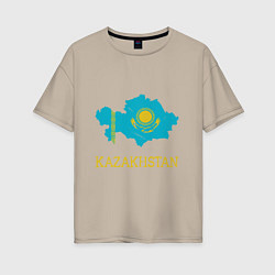 Женская футболка оверсайз Map Kazakhstan