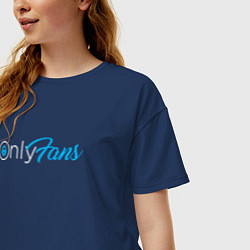 Футболка оверсайз женская OnlyFans 2, цвет: тёмно-синий — фото 2