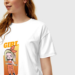 Футболка оверсайз женская Girl Power Anime, цвет: белый — фото 2
