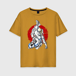 Женская футболка оверсайз Боевые искусства космонавтов