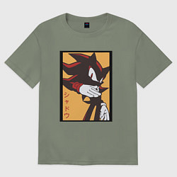 Женская футболка оверсайз Ёж Шэдоу 006