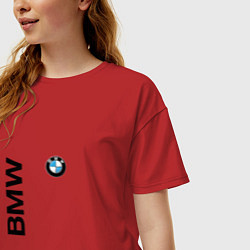 Футболка оверсайз женская BMW ато супер, цвет: красный — фото 2