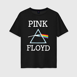 Футболка оверсайз женская PINK FLOYD - ПИНК ФЛОЙД ЛОГОТИП, цвет: черный