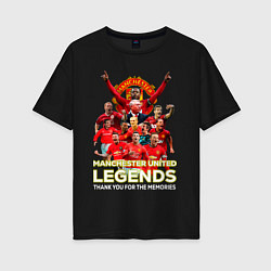 Женская футболка оверсайз Легенды Манчестера Manchester United Legends