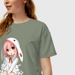 Футболка оверсайз женская Furry anime, цвет: авокадо — фото 2