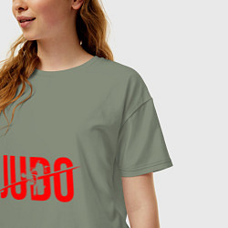 Футболка оверсайз женская Дзюдо - Спорт, цвет: авокадо — фото 2