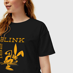 Футболка оверсайз женская Blink 182 Yellow Rabbit, цвет: черный — фото 2