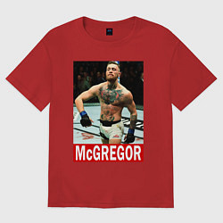 Футболка оверсайз женская Конор МакГрегор McGregor, цвет: красный