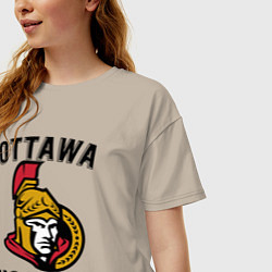 Футболка оверсайз женская OTTAWA SENATORS ОТТАВА СЕНАТОРЗ, цвет: миндальный — фото 2
