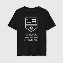 Футболка оверсайз женская Los Angeles Kings, Лос Анджелес Кингз, цвет: черный