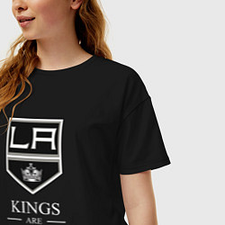Футболка оверсайз женская Los Angeles Kings, Лос Анджелес Кингз, цвет: черный — фото 2