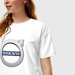 Футболка оверсайз женская Лого VOLVO, цвет: белый — фото 2