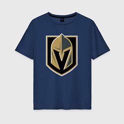 Футболка оверсайз женская Vegas Golden Knights , Вегас Голден Найтс, цвет: тёмно-синий