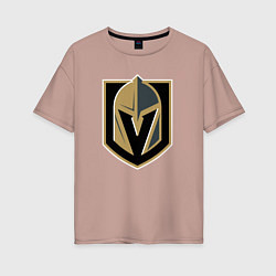 Футболка оверсайз женская Vegas Golden Knights , Вегас Голден Найтс, цвет: пыльно-розовый