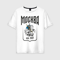 Женская футболка оверсайз Москва всадник