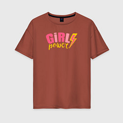 Женская футболка оверсайз Girl Power