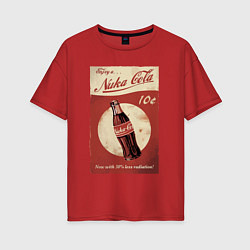 Женская футболка оверсайз Fallout Nuka Cola Poster Pop art