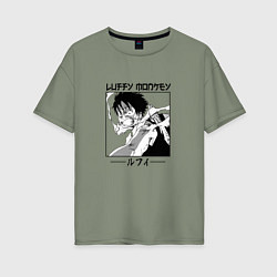 Женская футболка оверсайз Ван-Пис, Луффи Luffy