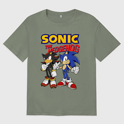 Футболка оверсайз женская ЕЖ СОНИК SONIC THE HEDGEHOG, цвет: авокадо