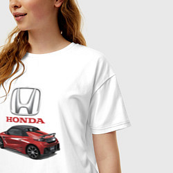 Футболка оверсайз женская Honda Japan, цвет: белый — фото 2