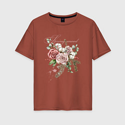 Женская футболка оверсайз Spring mood Flower