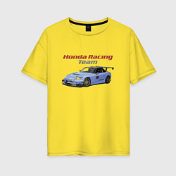 Футболка оверсайз женская Honda Racing Team!, цвет: желтый