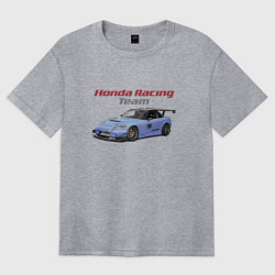 Футболка оверсайз женская Honda Racing Team!, цвет: меланж