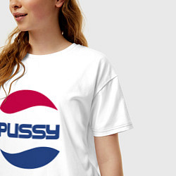 Футболка оверсайз женская Pepsi Pussy, цвет: белый — фото 2