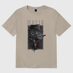 Женская футболка оверсайз Обезьяна мафиози