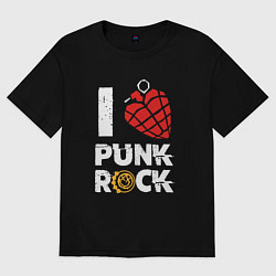 Женская футболка оверсайз I LOVE PUNK ROCK