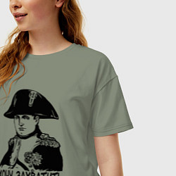 Футболка оверсайз женская ХОЧУ ТОРТИК НАПОЛЕОН, цвет: авокадо — фото 2