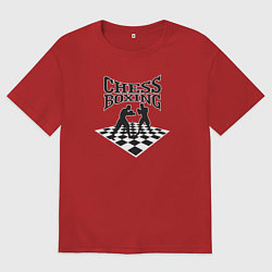 Женская футболка оверсайз Шахматы Бокс
