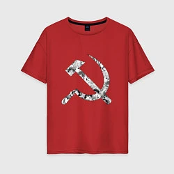 Женская футболка оверсайз USSR AHEGAO СССР АХЕГАО