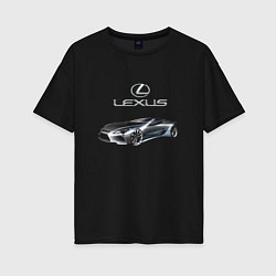 Футболка оверсайз женская Lexus Motorsport, цвет: черный