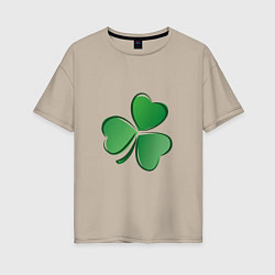 Женская футболка оверсайз Ирландский Клевер День Св Патрика