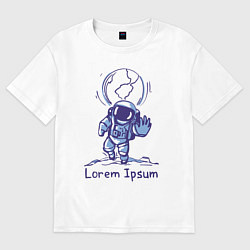 Футболка оверсайз женская Lorem Ipsum Space, цвет: белый
