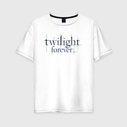 Футболка оверсайз женская Logo Twilight, цвет: белый